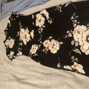 Floral black dress